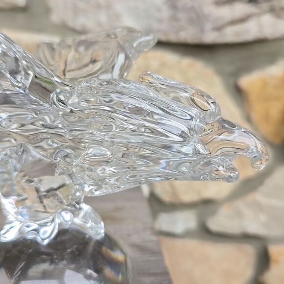 John Riekes Kristaluxus Collection Vintage Handmade Crystal Eagle Paperweight - Picture 2 of 16